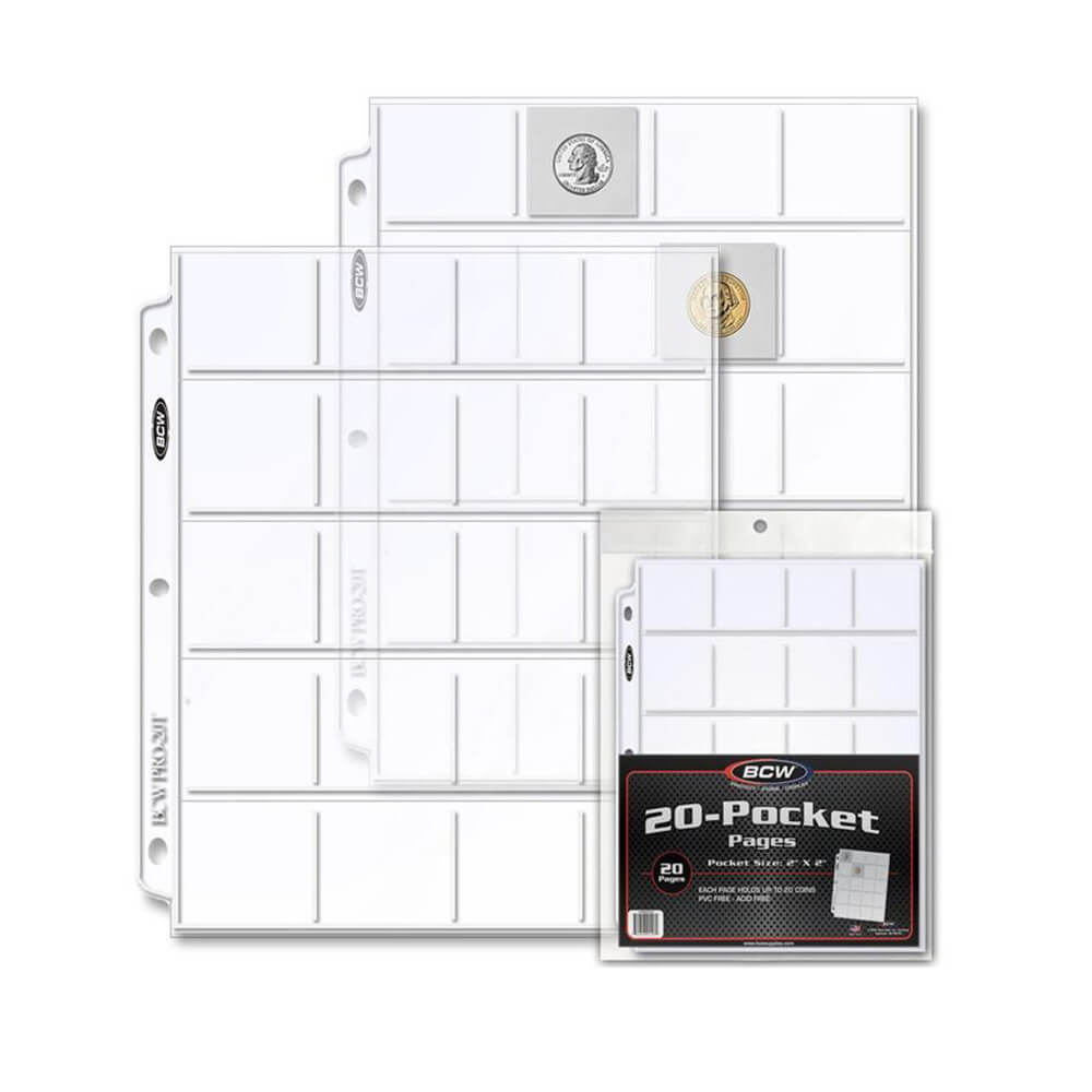 BCW 20 Pocket Protective Pages (20 Per Pack)