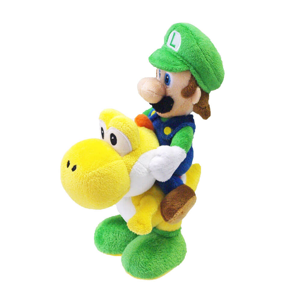 Super Mario Bros Plush Luigi Riding Yoshi 8"
