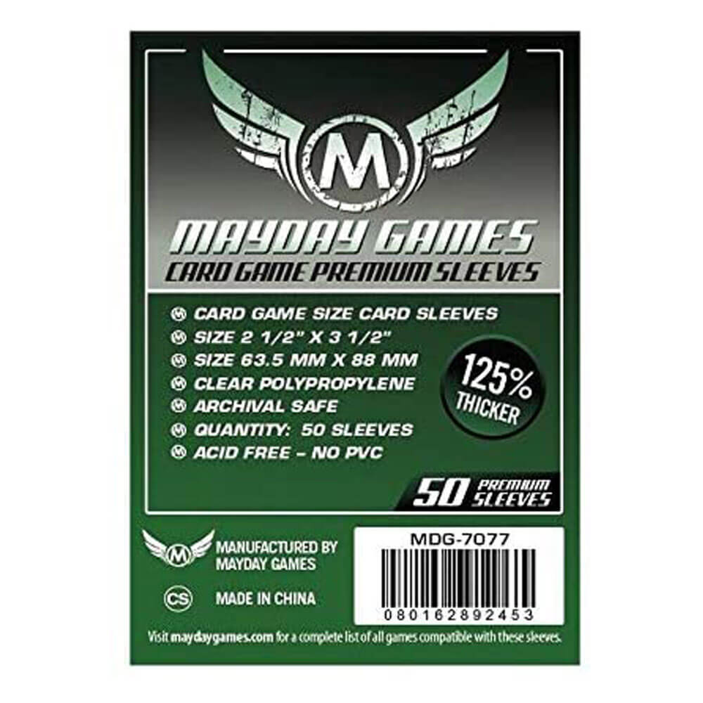 Mayday: 50 Premium Card Game Sleeves (Dark Green)