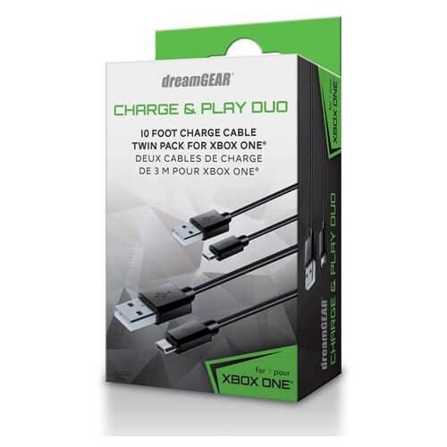 XB1 dreamGEAR Charge & Play Duo Cable Pack (Black)