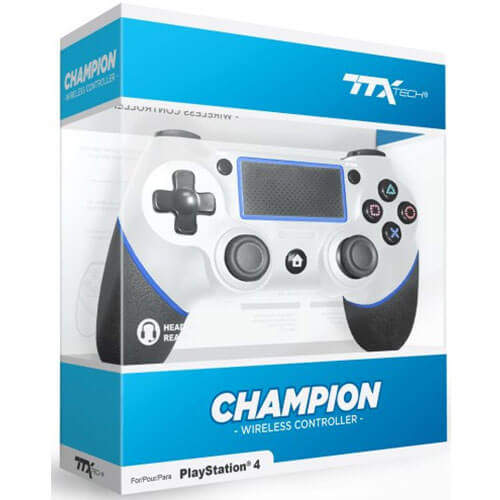 PS4 TTX Tech Champion Wireless Controller (White)