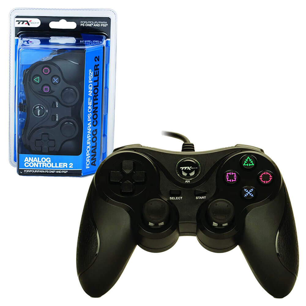 PS2 TTX Black Wired Controller