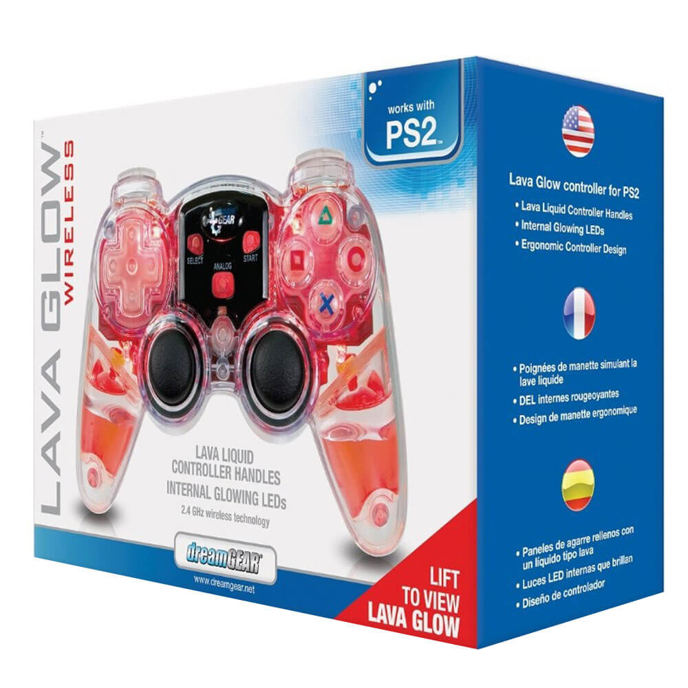 PS2 dreamGEAR Lava Glow Wireless Controller (Red)