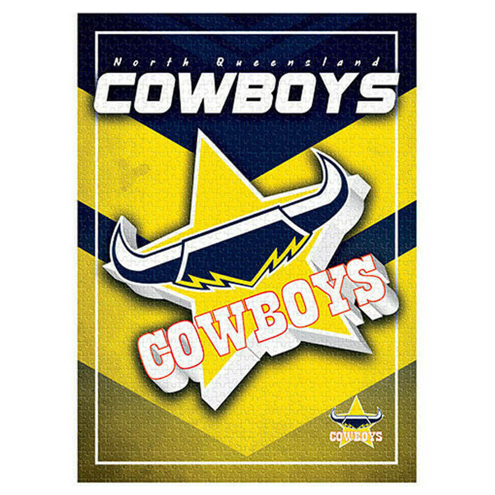 1000pc NRL Puzzle Team Logo N.QLD. Cowboys