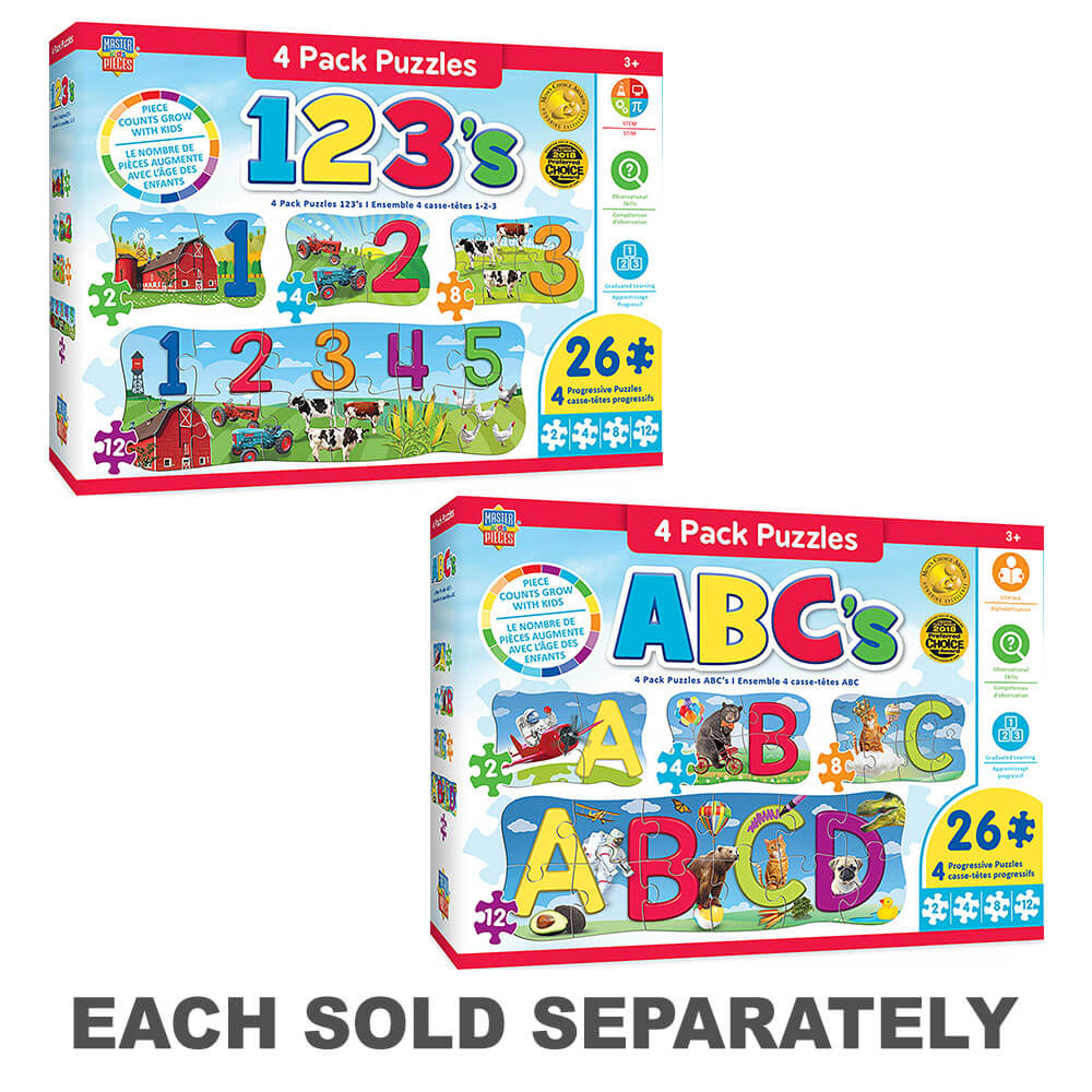 Masterpieces Puzzle Educational (4 Pack)