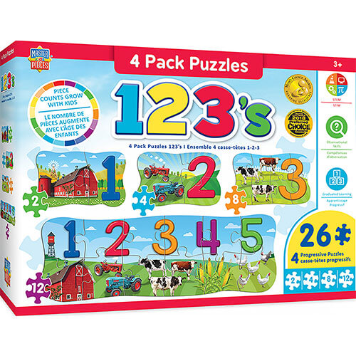 Masterpieces Puzzle Educational (4 Pack)