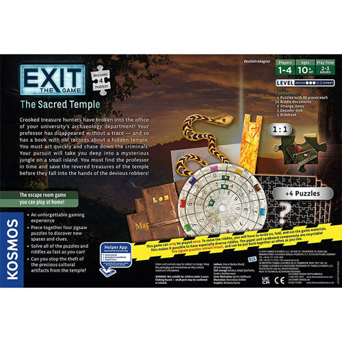 Exit the Game Lost Temple Jigsaw Puzzle and Game