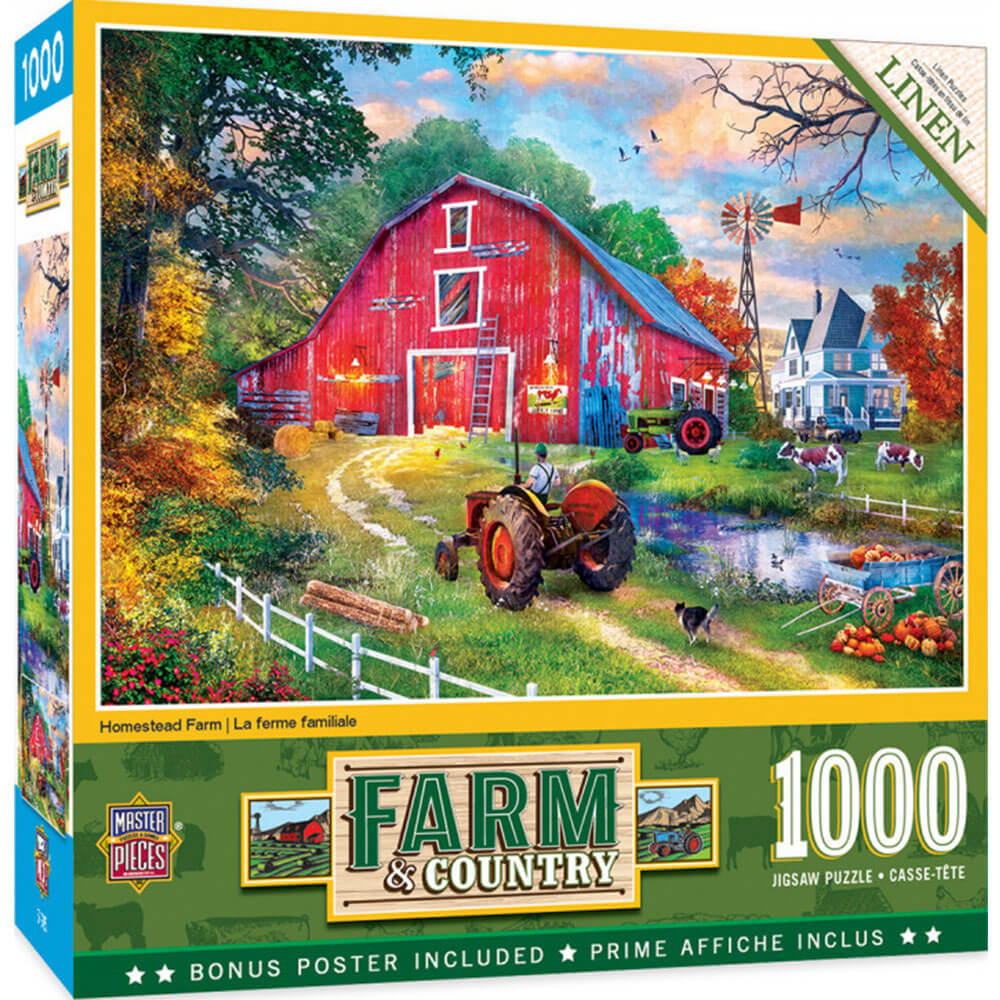 MasterPieces Farm &Country Homestead Farm Puzzle 1000pc