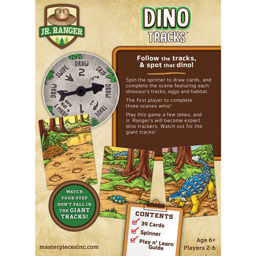 MasterPieces Jr. B2127B2238Ranger Dino Tracks Card Game