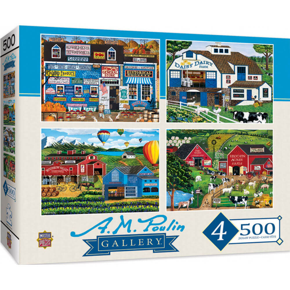 MasterPieces 4-Pack 500pc Puzzle