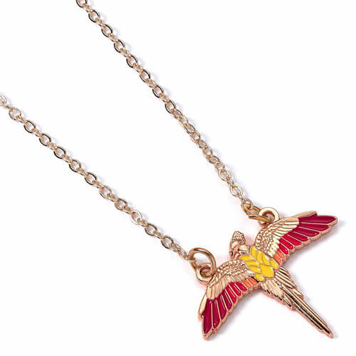 Harry Potter Fawkes Rose Gold Plated Necklace