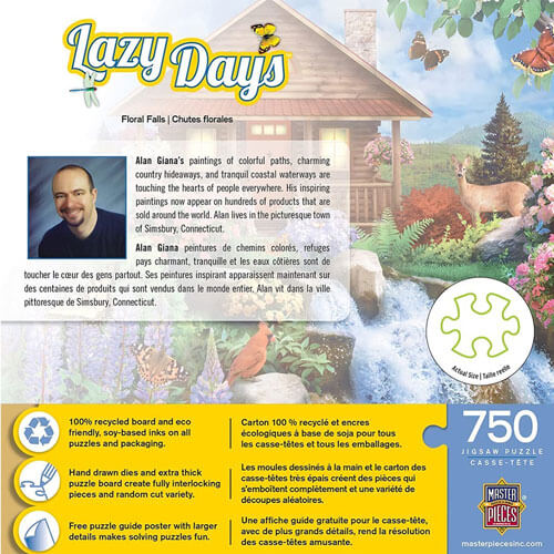 MasterPieces Lazy Days Floral Falls Puzzle 750pc
