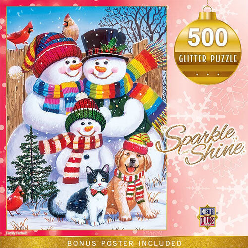 MasterPieces Holiday Glitter Family Portrait Puzzle 500pc