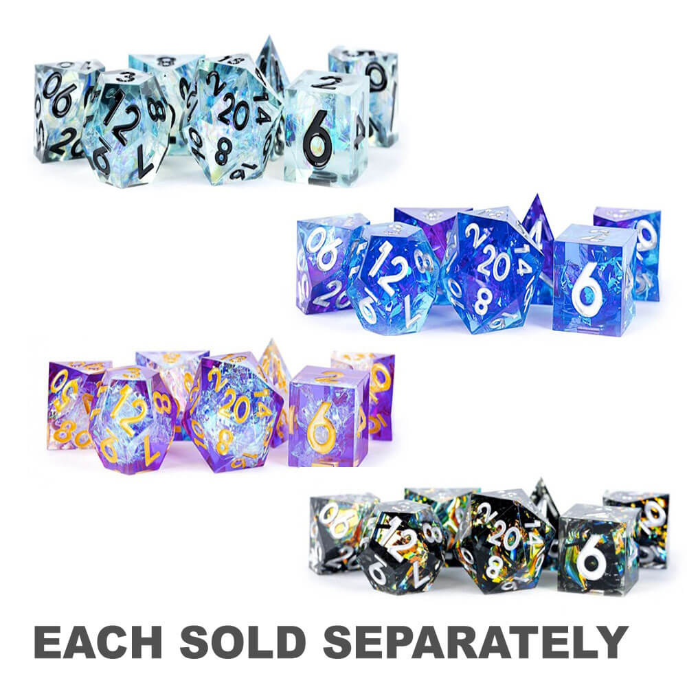 MDG Handcrafted Sharp Edge Resin Dice Set