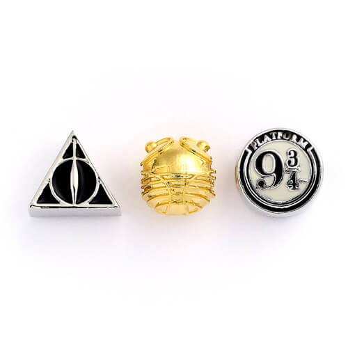 Harry Potter Silver Plated Spacer Charm Bead Set (Set of 3)