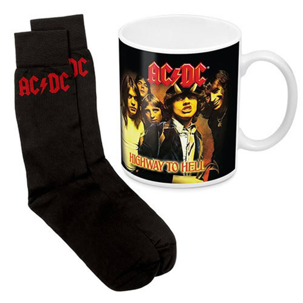 ACDC Coffee Mug and Sock Pack Highway to Hell