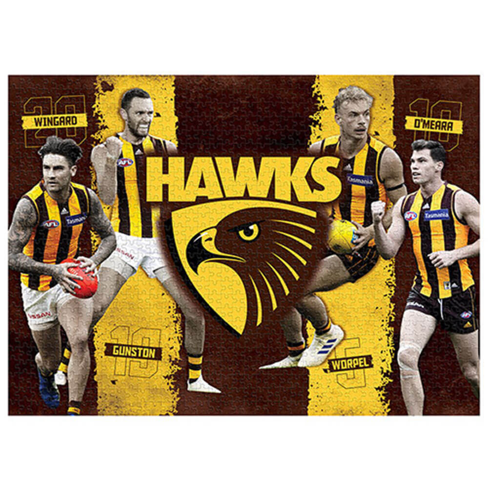 AFL Hawthorn Hawks 4 Player Puzzle 1000pcs
