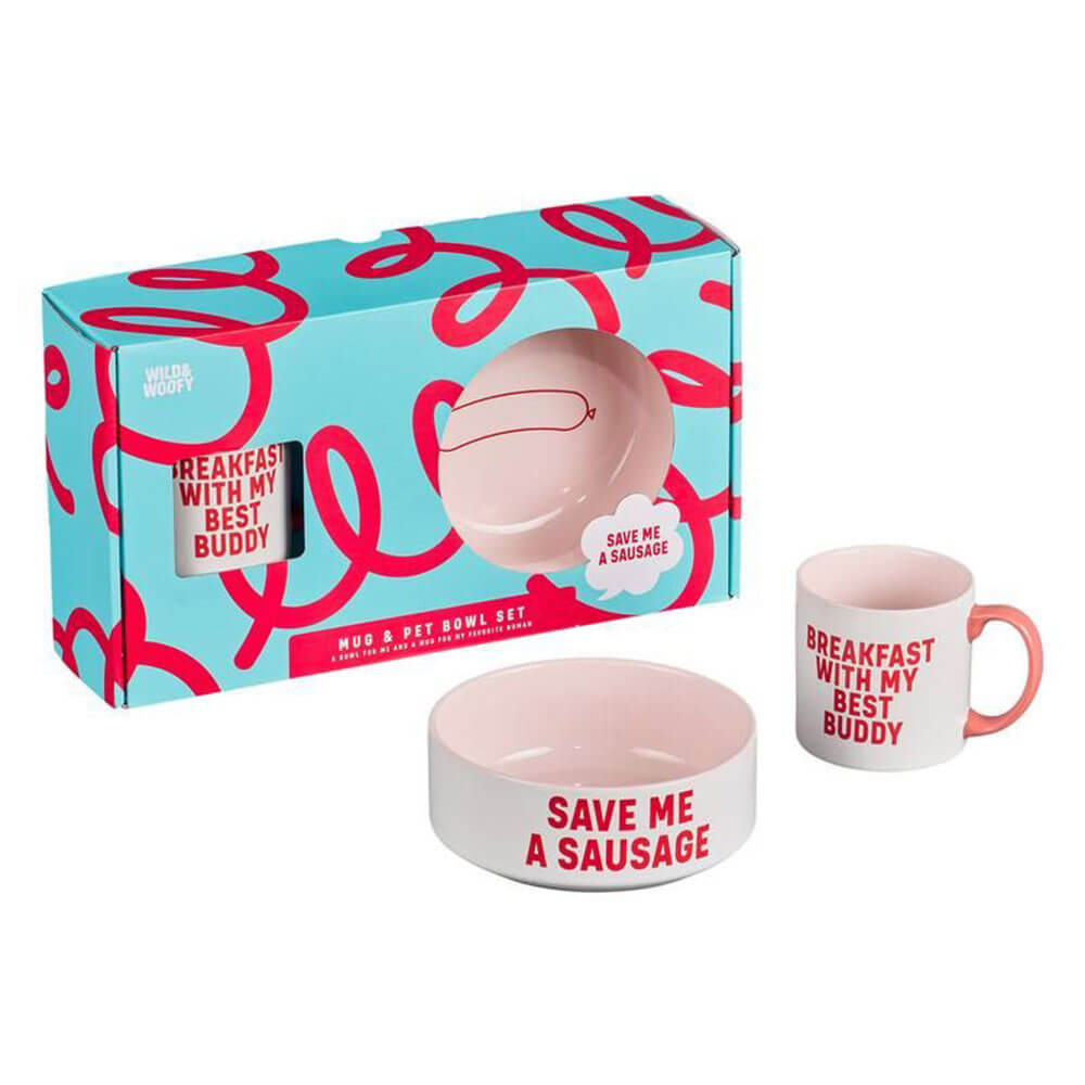 Wild & Woofy Dog Mug and Bowl Set