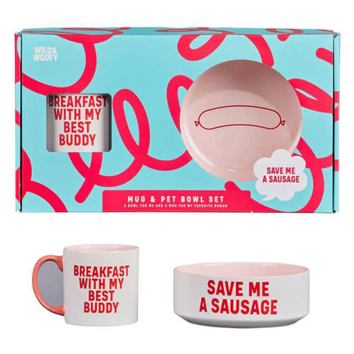 Wild & Woofy Dog Mug and Bowl Set