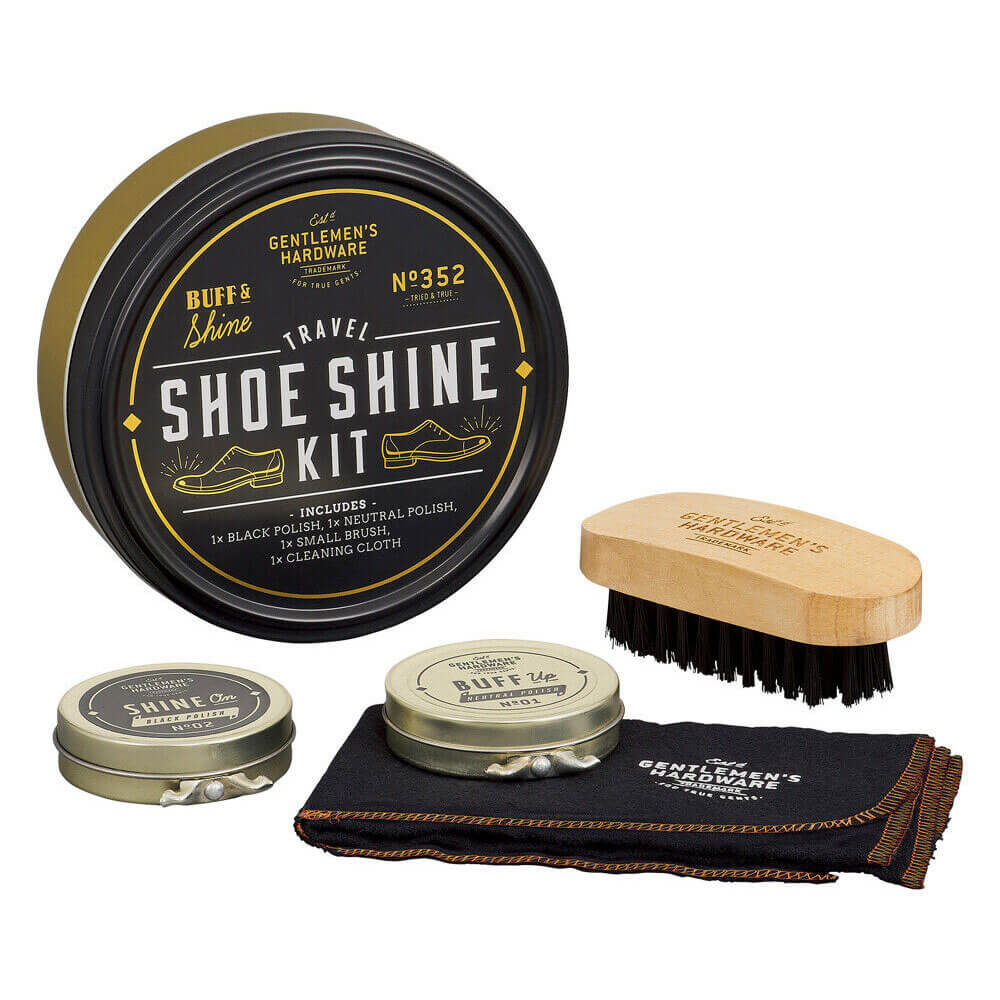 Gentlemen's Hardware Travel Shoe Shine Tin