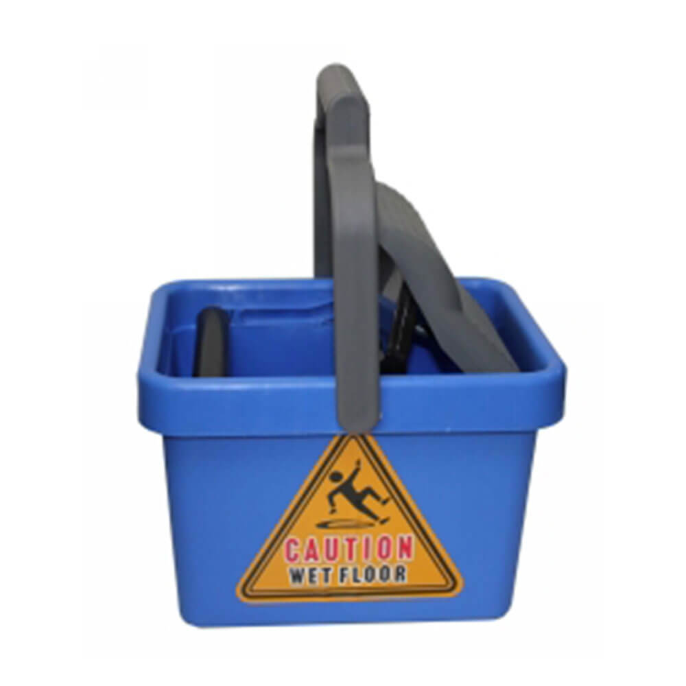 Cleanlink Plastic Wringer Mop Bucket 9L (Blue)