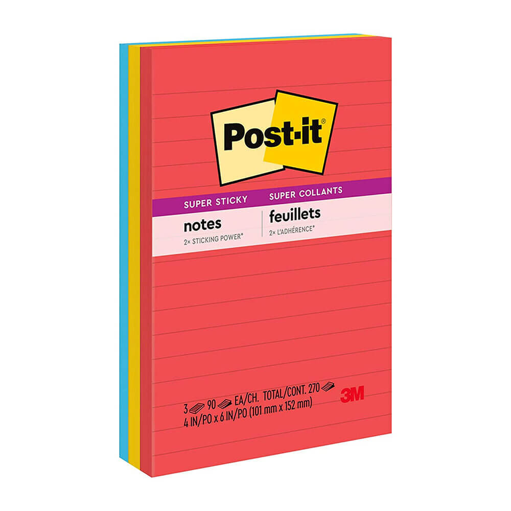 Post-it Super Sticky Notes Assorted Marrakesh (101x152mm)