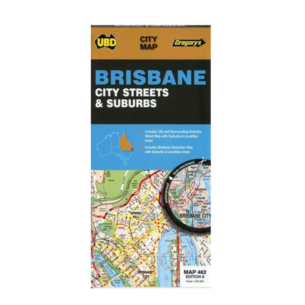 UBD Gregory's Brisbane Streets & Suburbs Map (8th Edition)