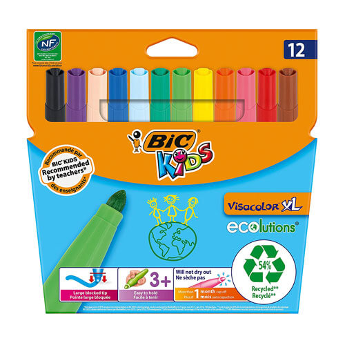 Bic Kids Visacolour Marker XL (Wallet of 12)