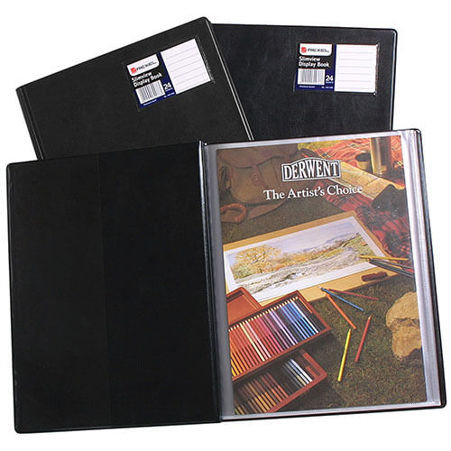 Rexel Slimview Display Book A4 Black (12 Pockets)
