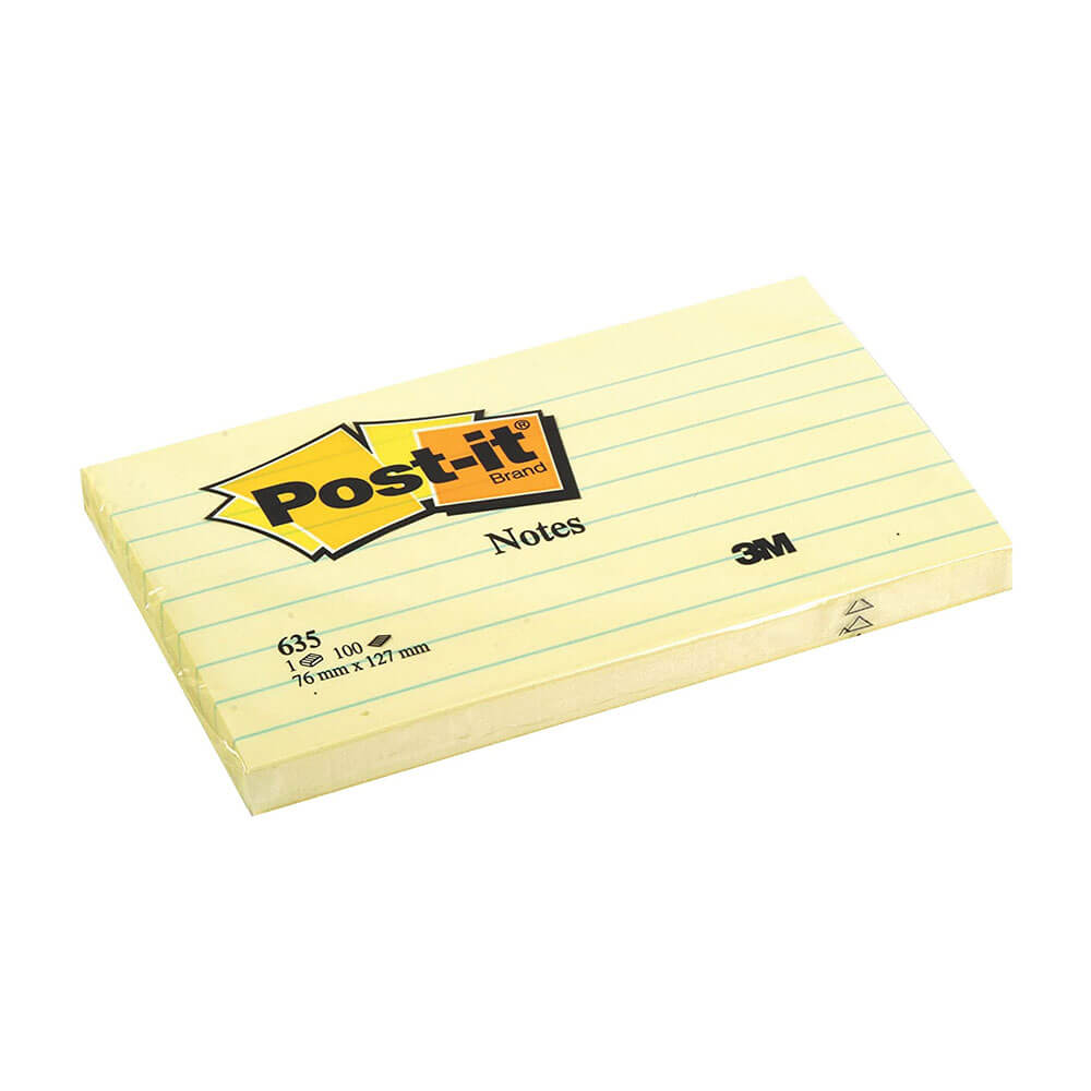 Post- It Notes Lined Yellow (12pk)