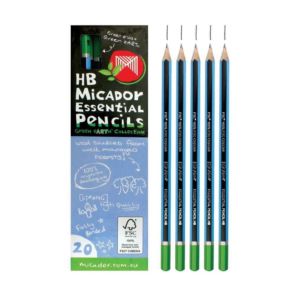 Micador Essential Graphite Pencils (20pk)