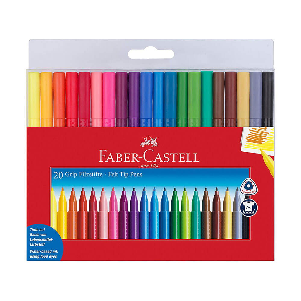 Faber-Castell Dot Colour Grip Marker Assorted (20pk)