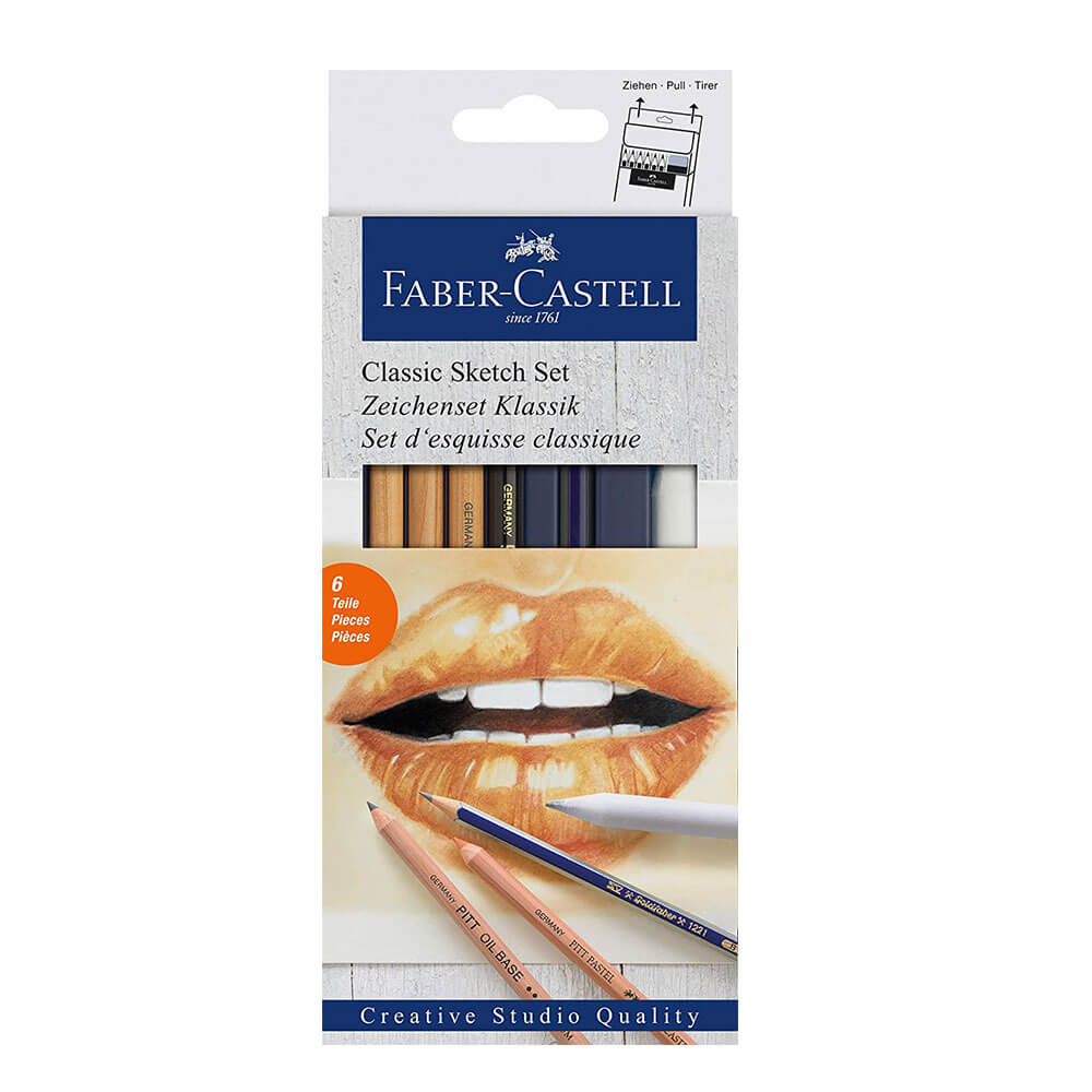 Faber-Castell Classic Sketch Pencil Set Assorted (6pk)