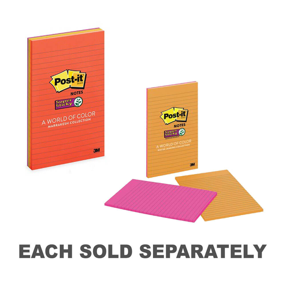 Post-it Lined Super Sticky Notes (4pk)