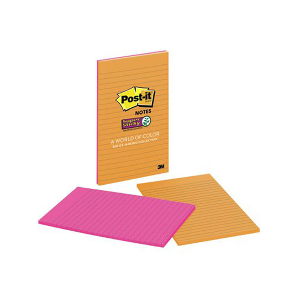 Post-it Lined Super Sticky Notes (4pk)