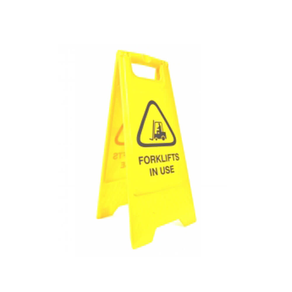 Cleanlink Forklifts in Use Safety Sign (32x31x65cm)