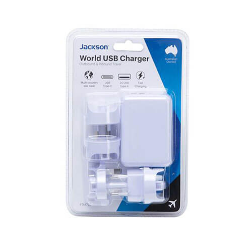 Jackson Industries World USB Charger (White)
