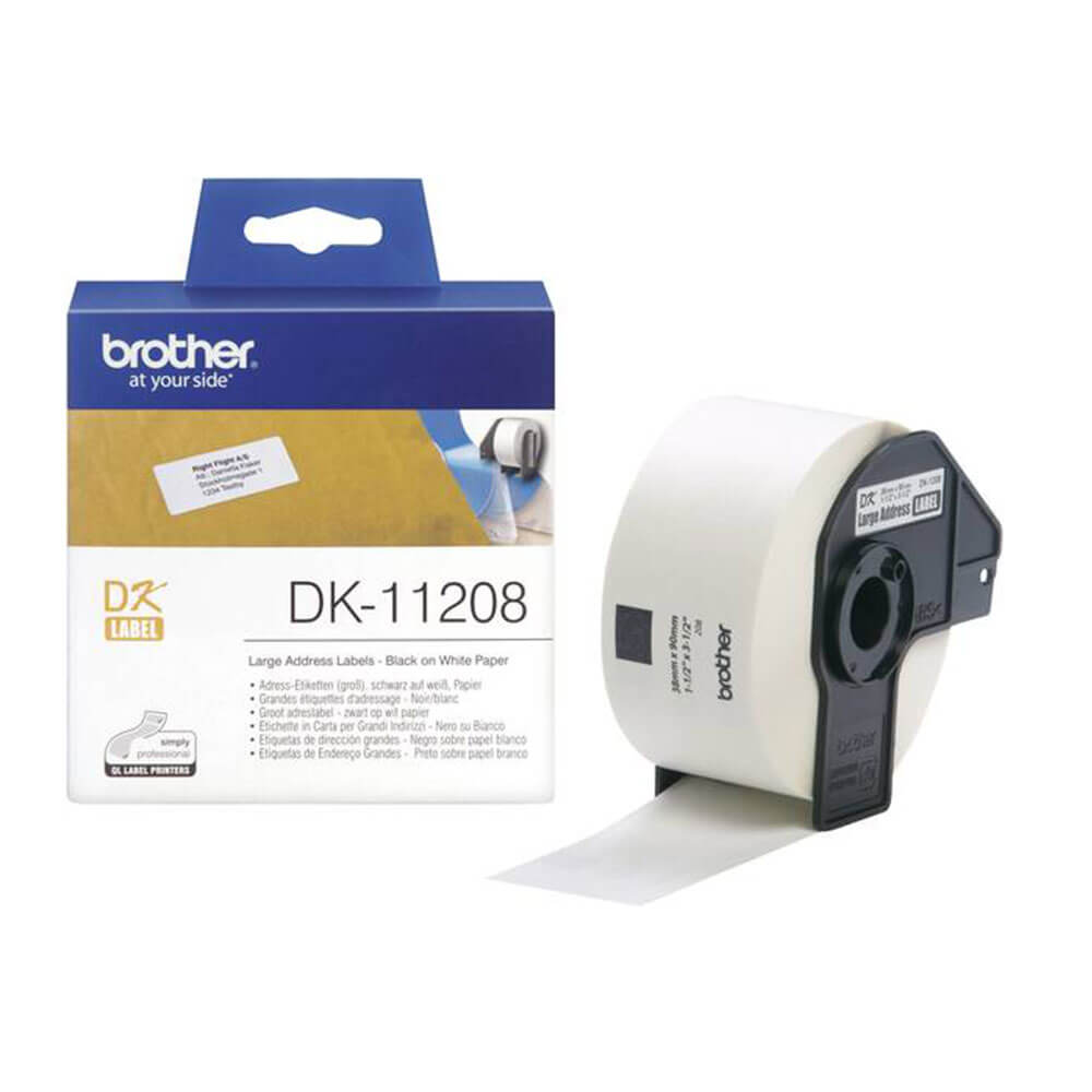 Brother Labels 38x90mm (White)
