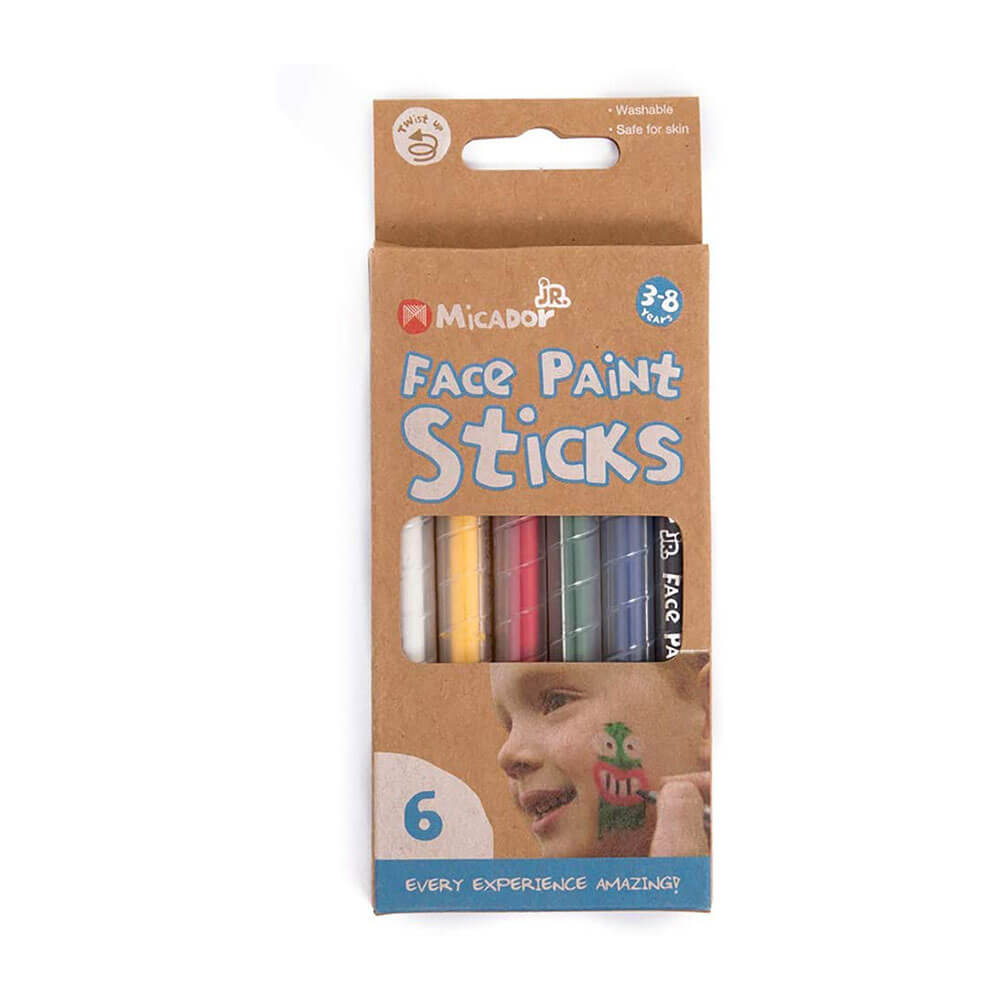 Micador Twistable Sticks Paint Face Assorted Color (6pk)