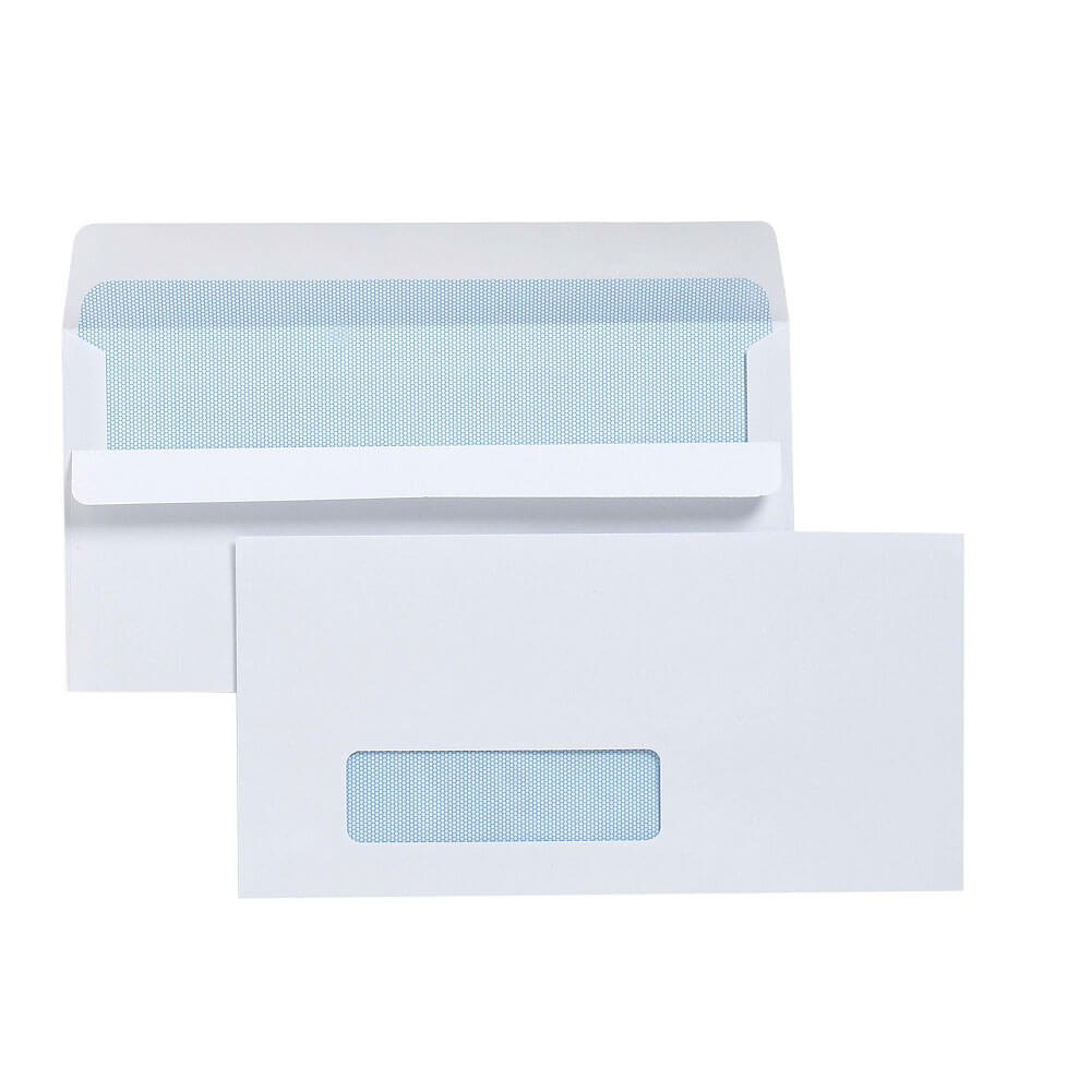 Tudor Clear Window Face Self Seal Envelope DL (500pk)