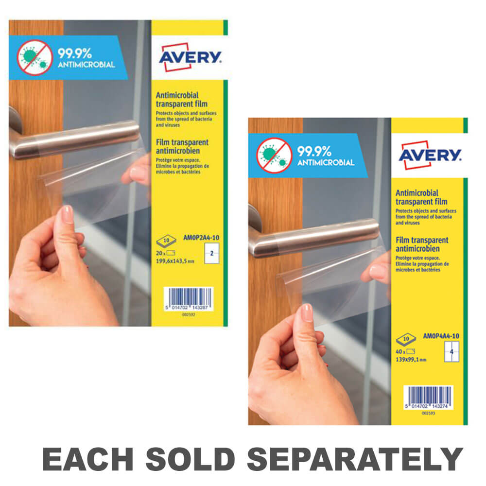 Avery Anti-Microbial Permanent Clear A4