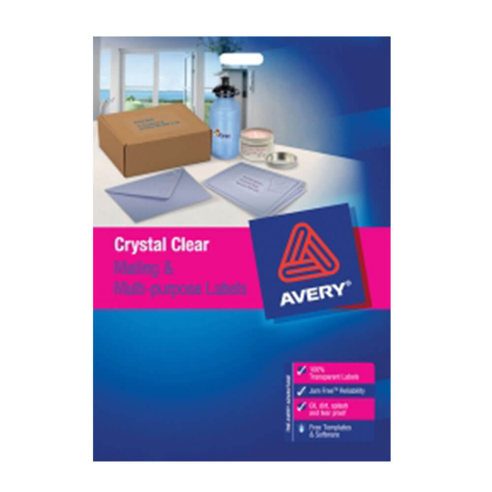 Avery Clear Laser Label 25pk (65/sheet)