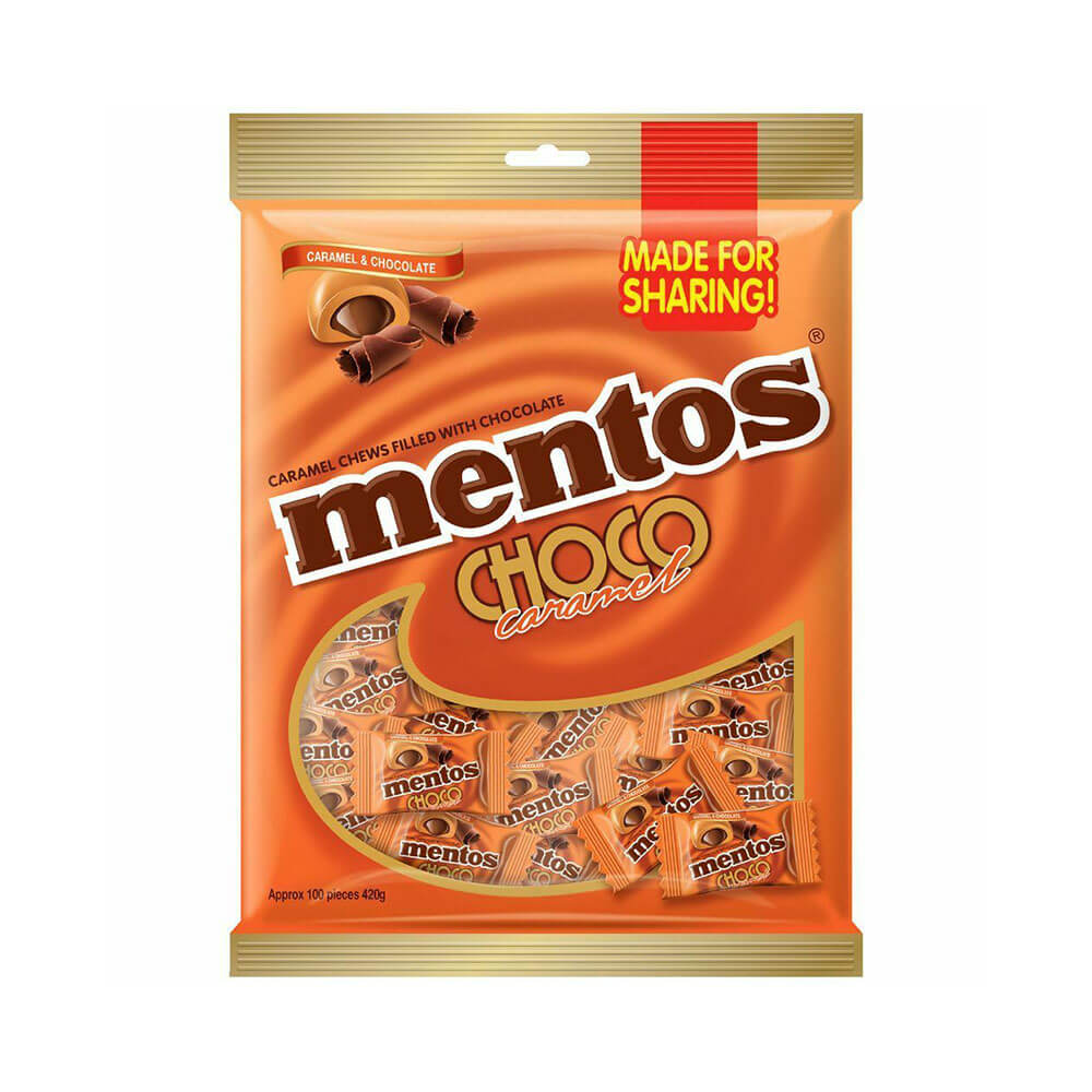 Mentos Choco Caramel Pillowpack Candy 420g (100pcs)