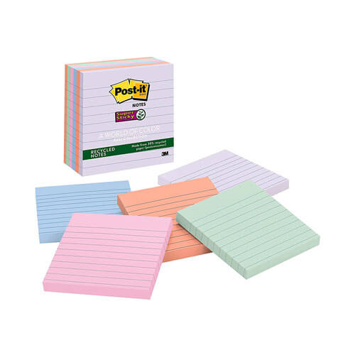 Post-it Notes Nature Hues 98x98mm Assorted (6pk)