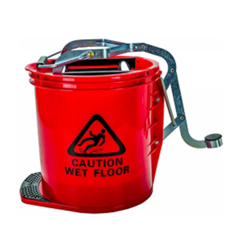 Cleanlink Heavy-duty Metal Wringer Mop Bucket 16L