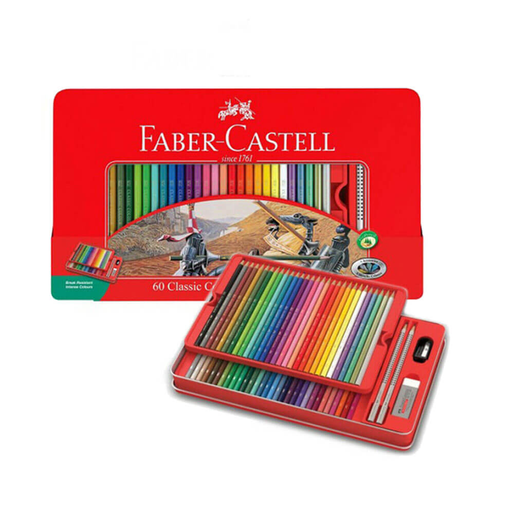 Faber-Castell Classic Coloured Pencils (Tin of 60)