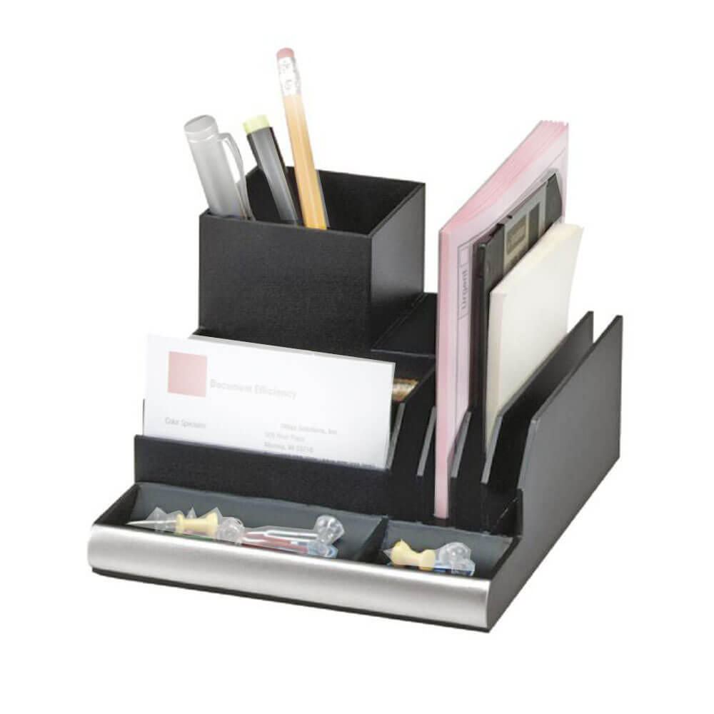 Italplast Workspace Desk Organiser (Black/Silver)