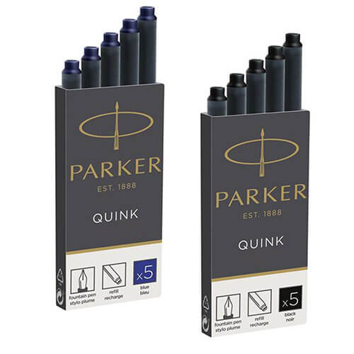 Parker Permanent Ink Cartridge (5pk)