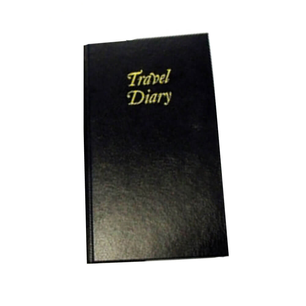 Cumberland Leathergrain Cover Trip Book Black (105x175mm)
