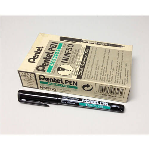 Pentel Super Fine Permanent Marker 12pk (Black)